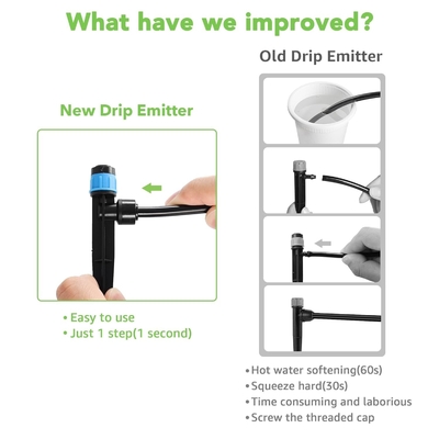 Verstelbare waterstroom druppel emitters voor 1/4 inch buis Easy Connect Design wateringssysteem druppel